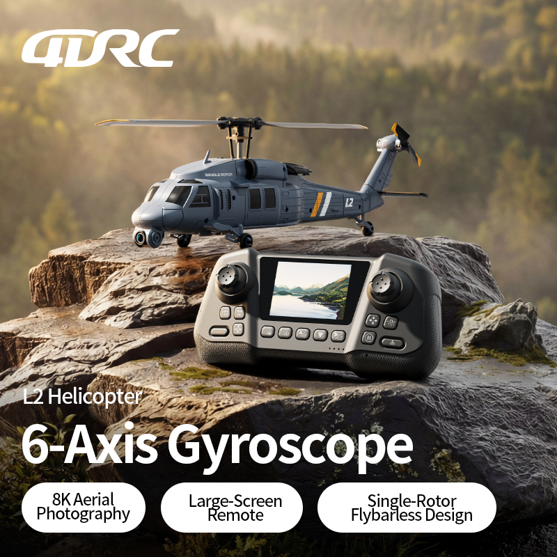 Rc Helicopter Single Rotor - Helicóptero de Combate Militar Apache 4DRC