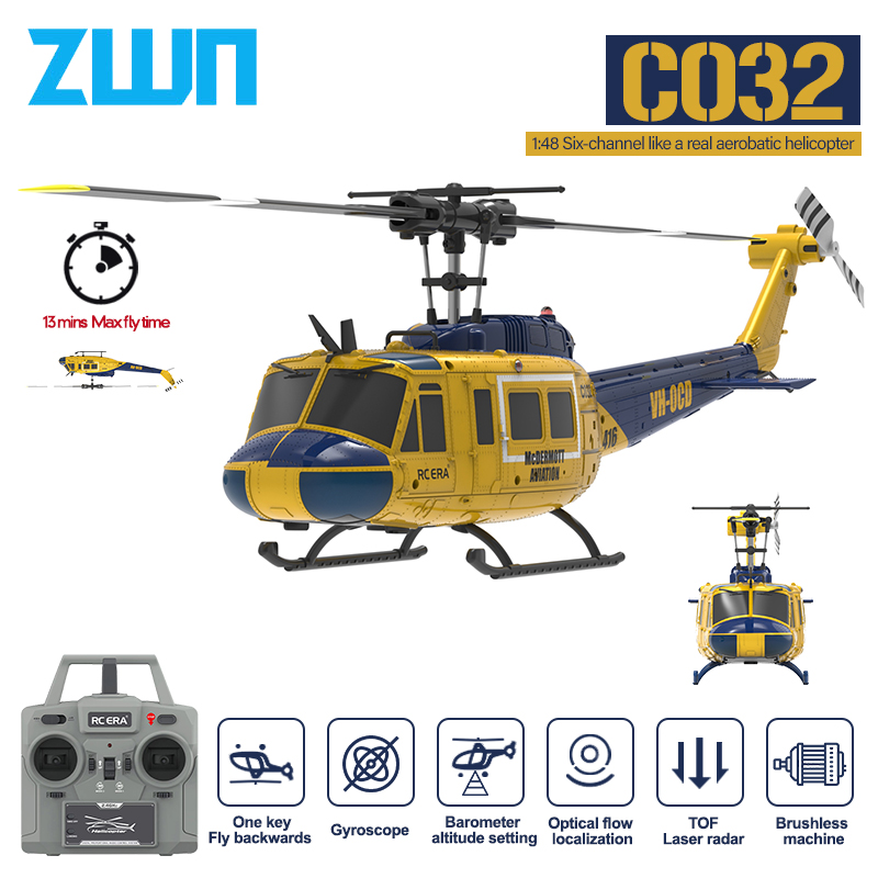 Rc Helicopter Gyro - C032 RC helicóptero 2,4G 6-Aixs giroscopio