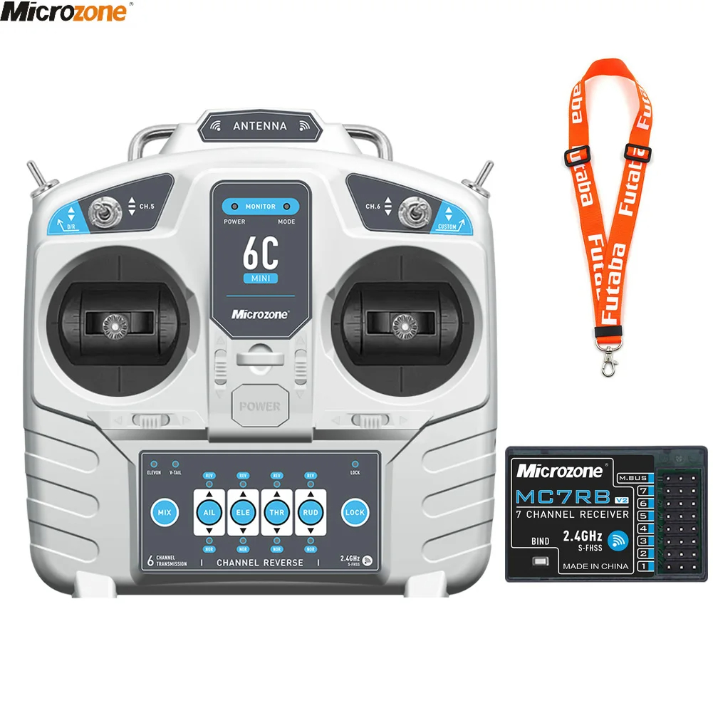 Rc Helicopter Mini - MicroZone-controlador transmisor MC6C Mini V2, 2,4G,