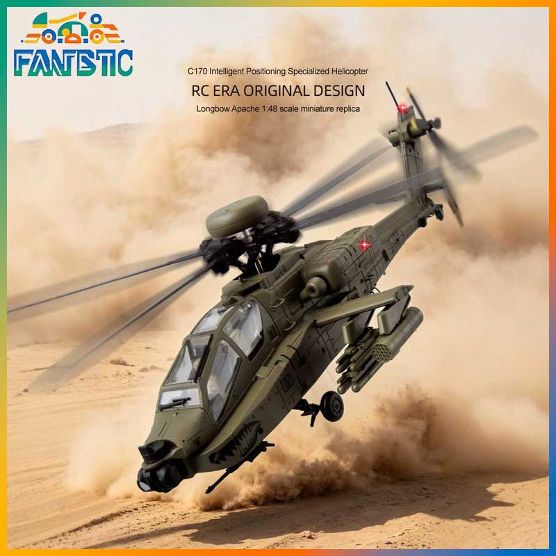 Rc Helicopter Single Rotor - Helicóptero RC Era C170 Ah 64d