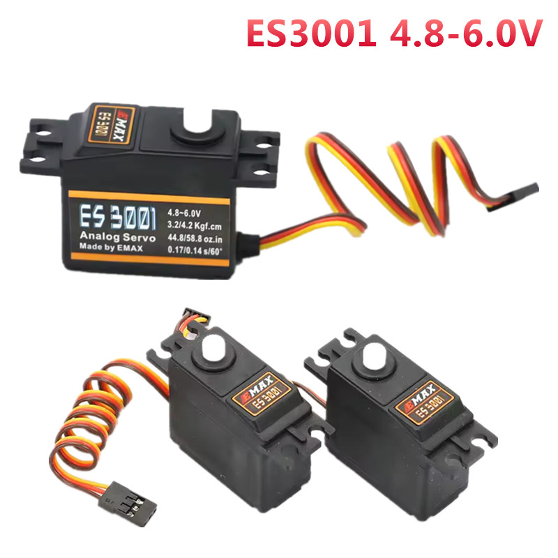 Rc Helicopter Parts - 1/4PCS EMAX ES3001 4.8-6.0V 37g Servo