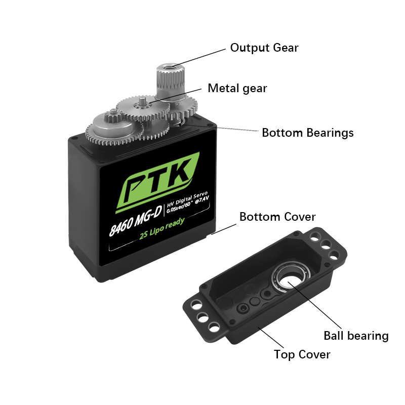 Servo Digital PTK 8460 MG-D9g  - Rc Helicopter Servo reseña y precio