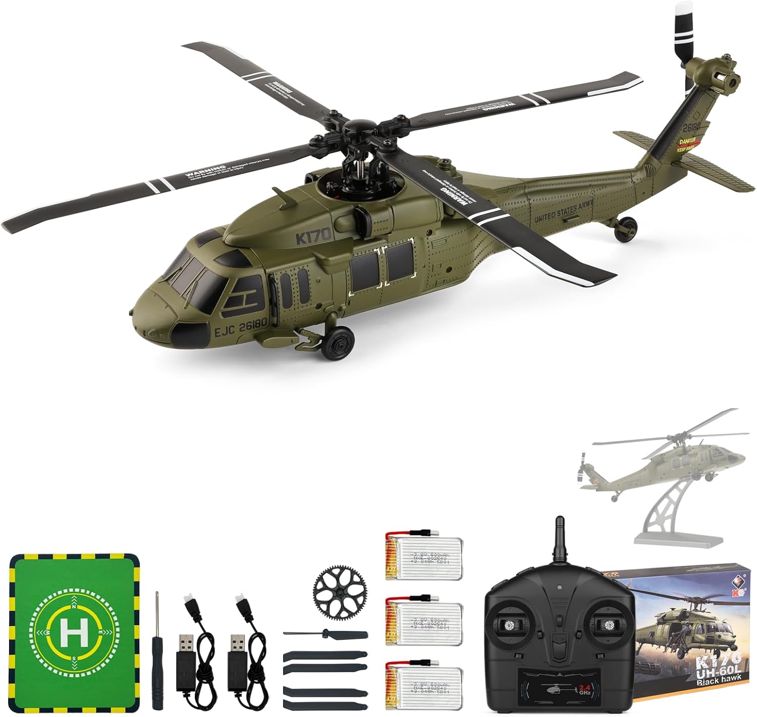WLtoys K170 Helicóptero RC sin - Rc Helicopter Gyro reseña y precio