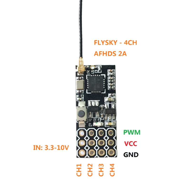 Receptor Flysky FS2A Mini 4CH  - Rc Helicopter Battery reseña y precio