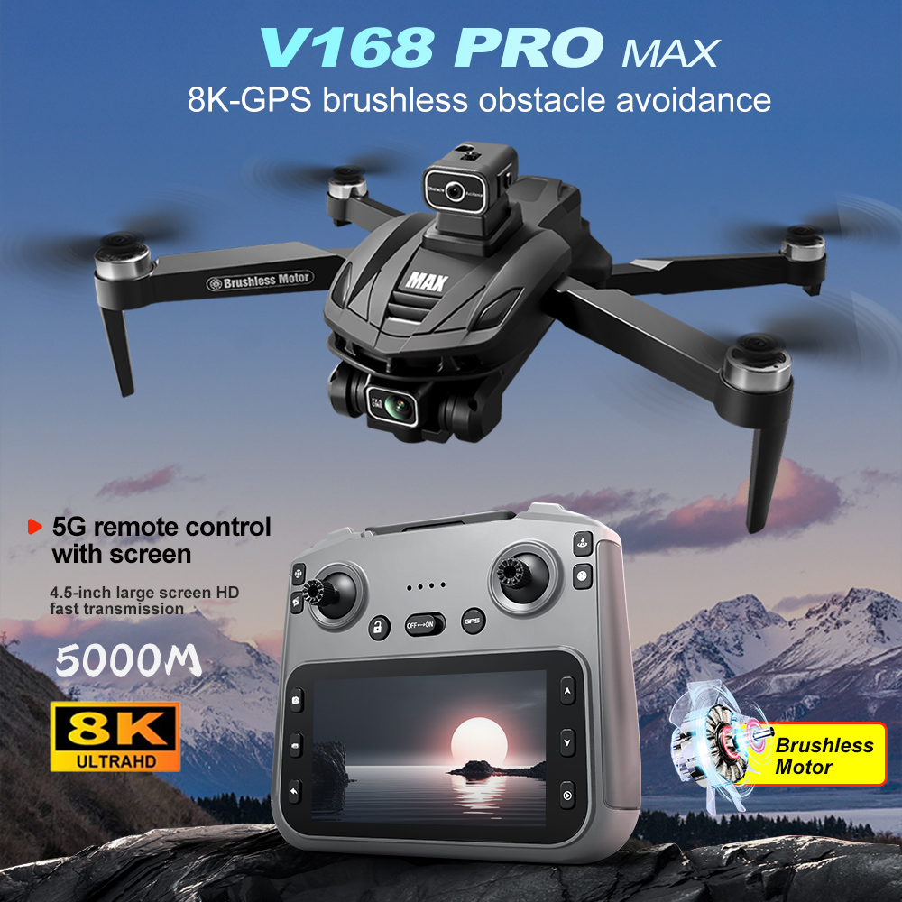 V168 PRO Max GPS Drone 8K Prof - Rc Helicopter Case reseña y precio