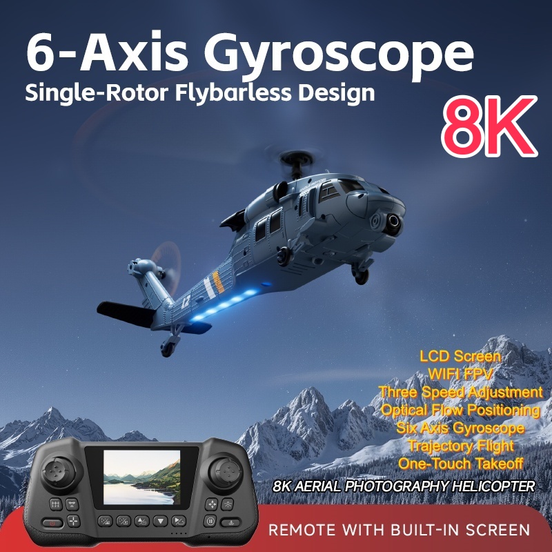 Helicóptero Militar a Control  - Rc Helicopter Single Rotor reseña y precio