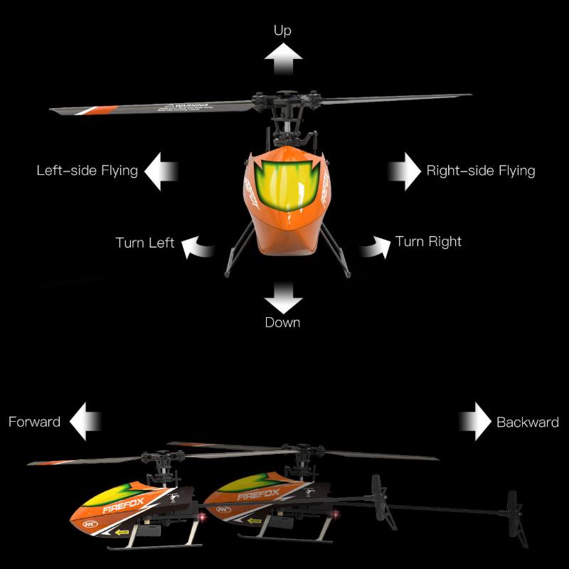Helicóptero RC sin Flybar de u - Rc Helicopter Single Rotor reseña y precio