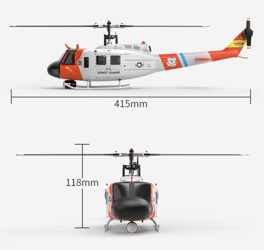 YUXIANG F07S batería UH-1 reca - Rc Helicopter Coaxial reseña y precio