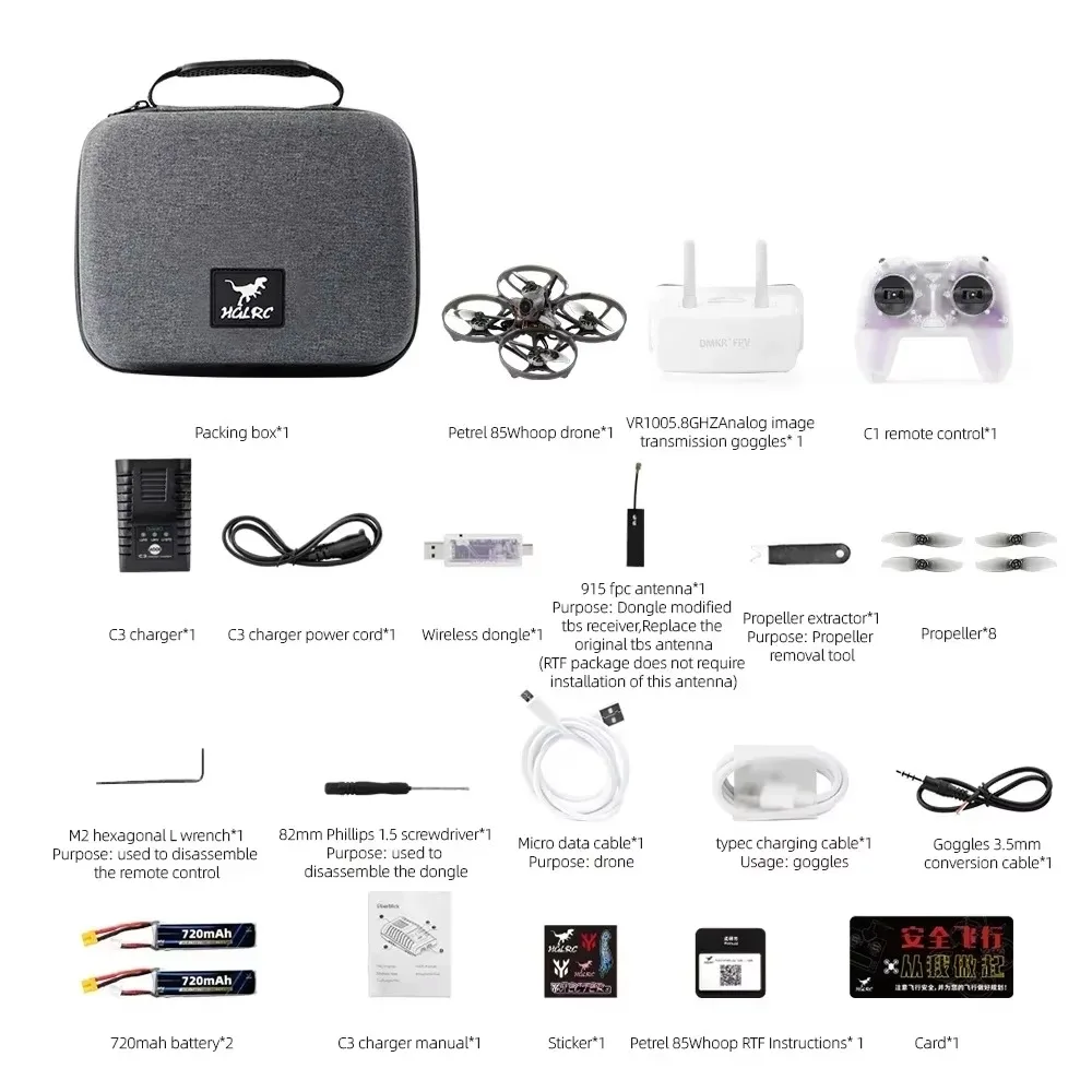 Dron FPV HGLRC Petrel 85 Whoop - Rc Helicopter Gas reseña y precio