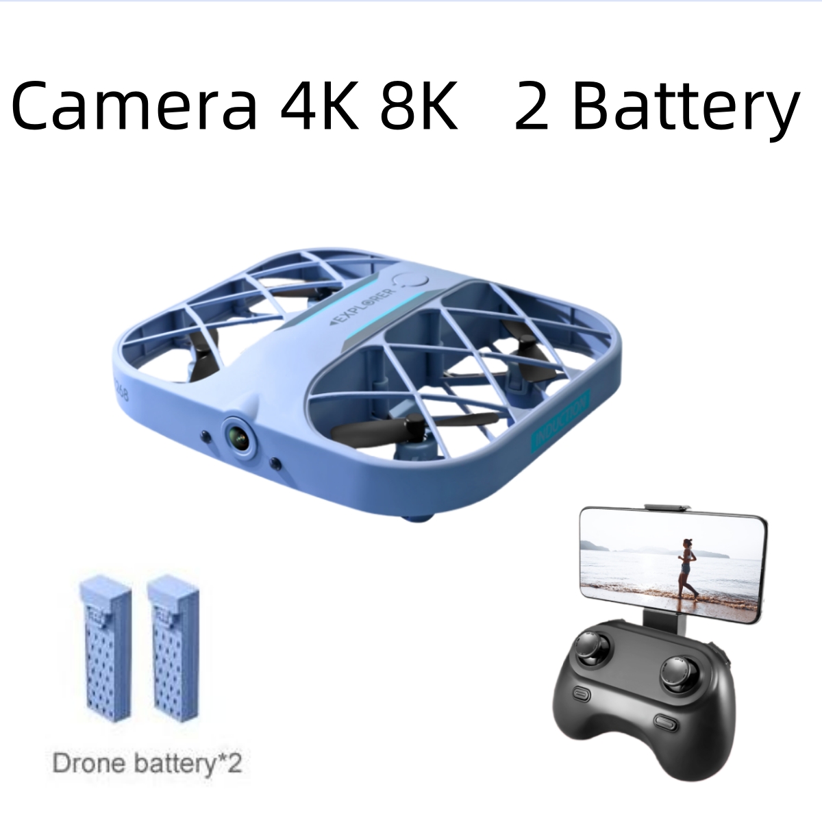 Dron JJRC H107 FPV RC con 2 Ba - Rc Helicopter Case reseña y precio